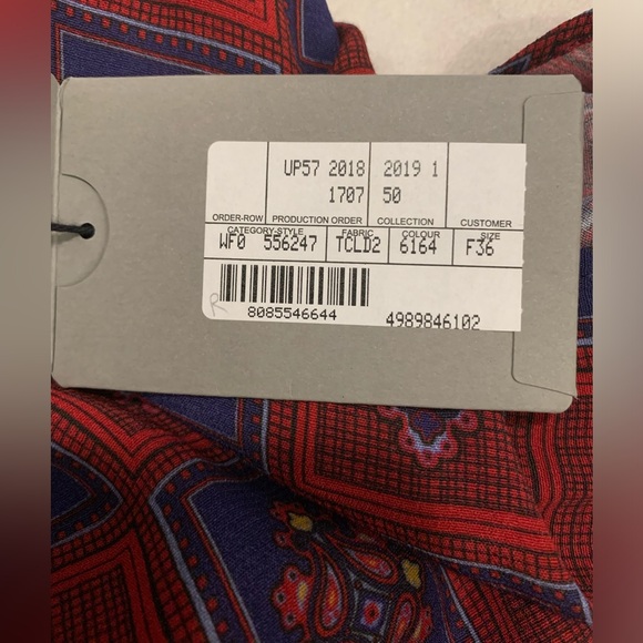 Balenciaga 2019 Convertible Paisley Asymmetrical Button-Up size FR 36 US 4 NWT - Picture 11 of 16